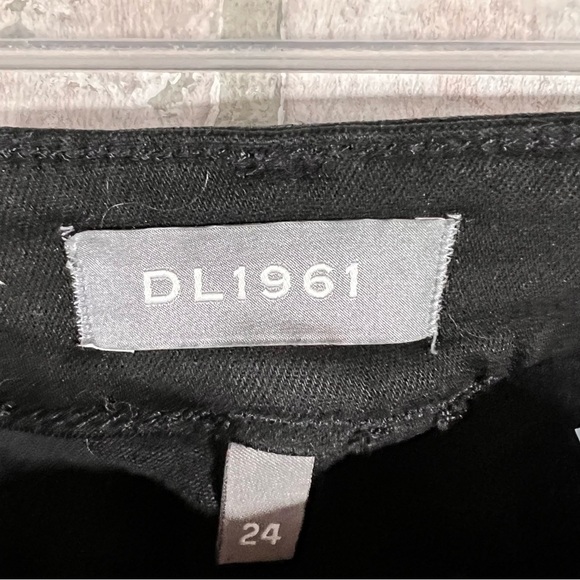 DL1961 Margaux Midrise Instascuplt Ankle Coated Skinny Jeans in Habasu Black 24 - Picture 11 of 12